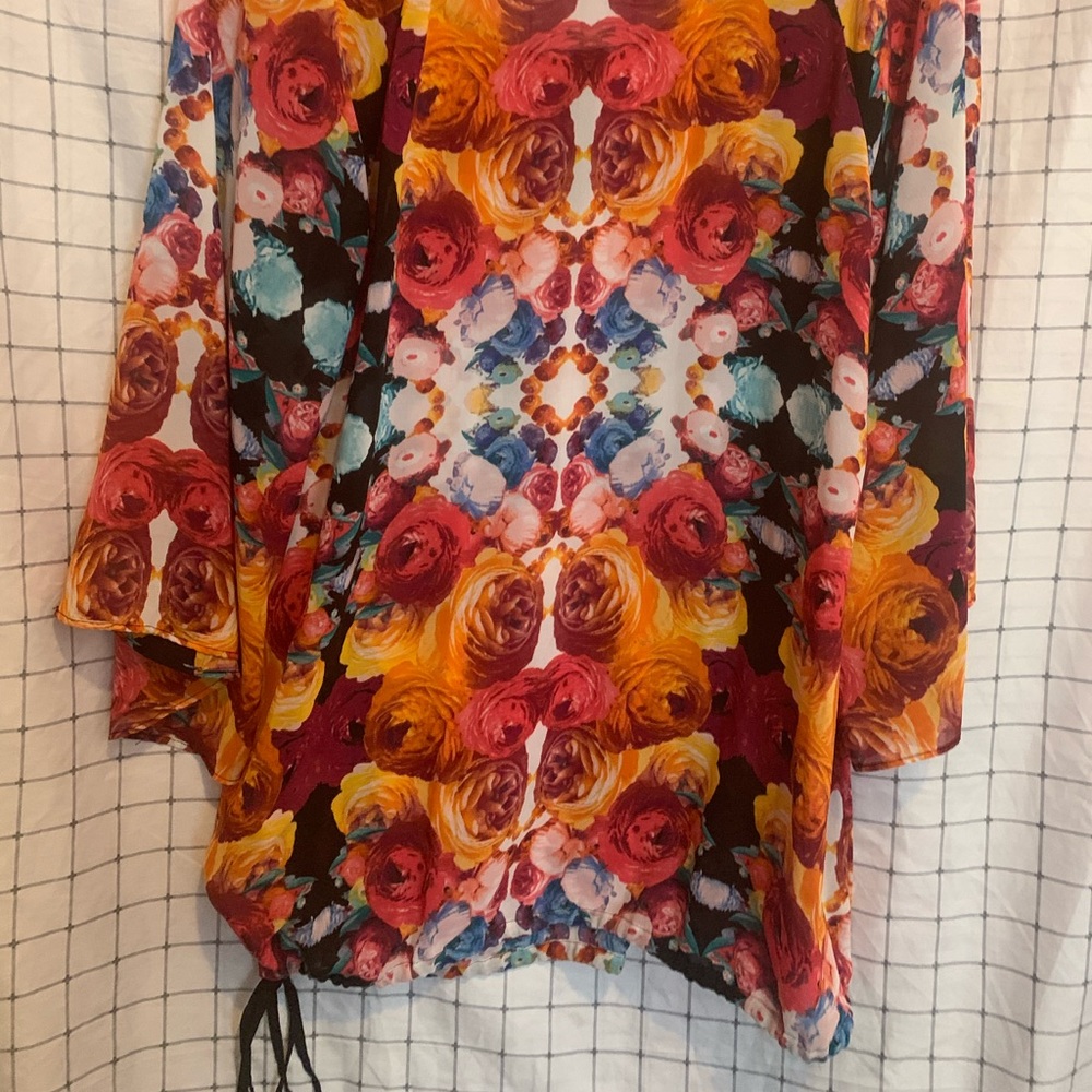 Colorful floral blouse